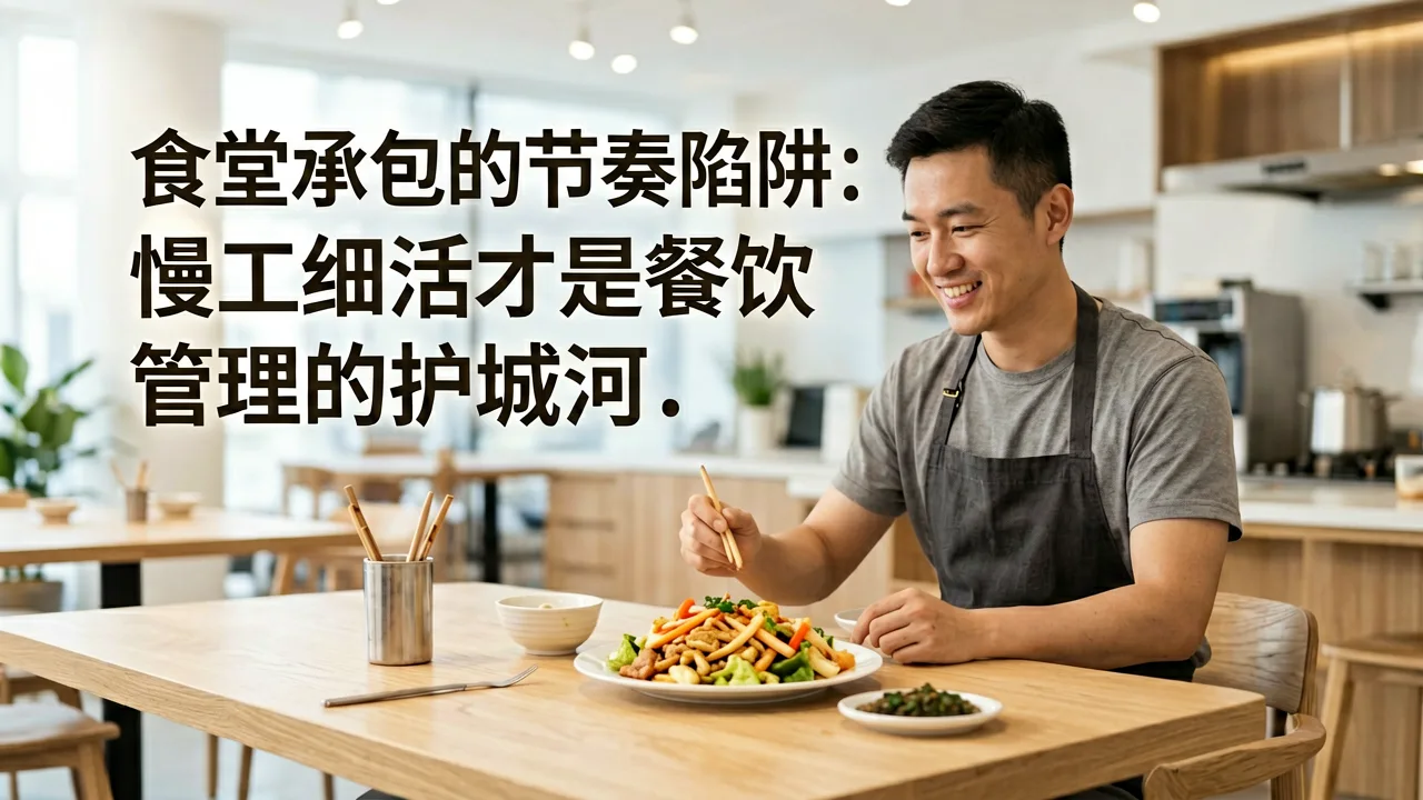 食堂承包的节奏陷阱：慢工细活才是餐饮管理的护城河